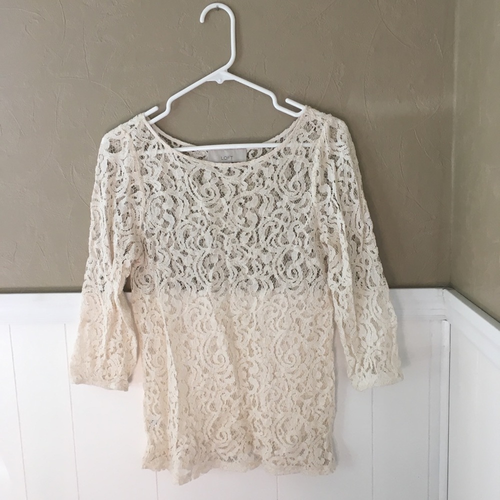 **SOLD ELSEWHERE: Lace shirt (LOFT, size S)